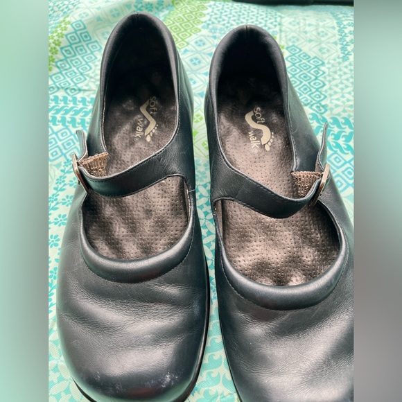 SoftWalk Shoes - SoftWalk Women's Dark Leather Mary Jane Flats